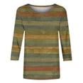 thumbnail image 5 of Chandail à Capuche Oversize pour Femmes, Mode Confortable, Col Rond, Manches 3/4, T-shirt Décontracté, Blouse, Chandail en Molleton Col Rond, Grande Taille, Jaune, 5 of 5