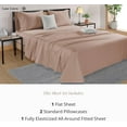 thumbnail image 3 of Softest Cotton Sheets Double Sheet Set Pc Set Thread Count Sateen Bedding Deep Pocket Sheets Cooling Sheets Double Size Sheets Breathable Bed Set (), 3 of 9
