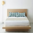 thumbnail image 6 of Yayeee Pillowcase King Size Set of 2 Satin Wrinkle Resistant Envelope Pillow Case, Blue Mosaic Pattern, 6 of 8