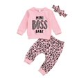 thumbnail image 1 of Baby Boys 2PCS Pants Sets Long Sleeve Round Neck Sweatshirt Tops Solid Color Pants Sets, 1 of 5