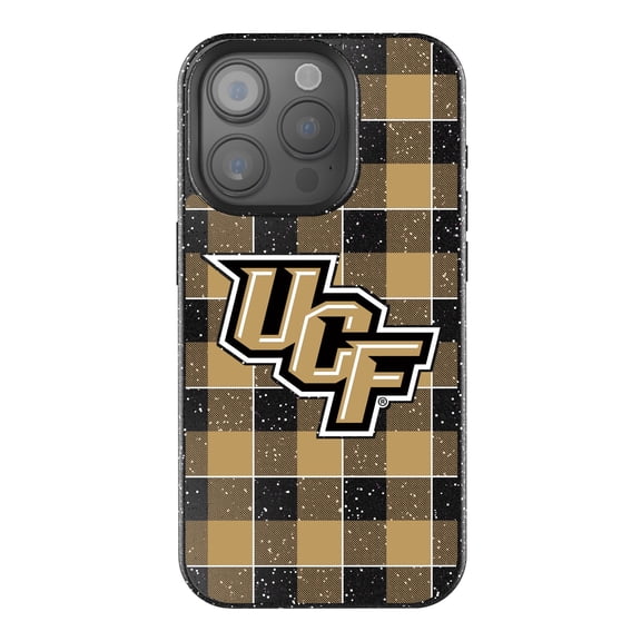 Keyscaper UCF Knights Plaid Bling iPhone Case
