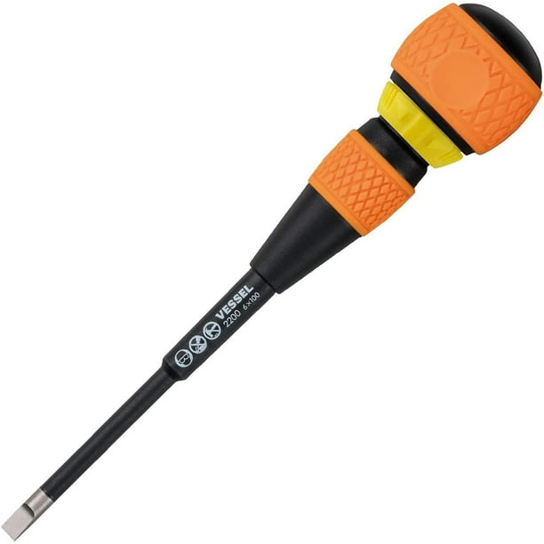 Destornillador de Carraca VESSEL Ball 2200(-) 6 x 100 mm