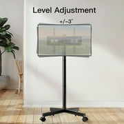MountFTV Rolling TV Stand Mount for 23-60 inch,Mobile TV Stand Holds up to 88lbs with Height Adjustable,TV Cart with Locking Wheels Max 400x400mm Rolling TV Cart
