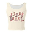 thumbnail image 4 of Women's Fashion Ribbed Knit Printed Tank Top Comfortable Stretchy Casual Tee for Daily Summer Wear, 4 of 4