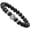 D, variant on Natural Charm Lava Rock Stone with A-Z Letters Alphabet Bead Bracelet Men Women-N