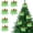 as show,E, variant on Christmas Bow with Santa Hat - Green Festive Ribbon Decor for Trees, Wreaths & Gifts - 6 Inch Holiday Decoration with Hanging Loop