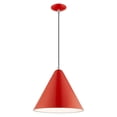 thumbnail image 2 of 41176-72 Livex Lighting Dulce - 1 Light Pendant In Modern Style-18 Inches Tall and 14 Inches Wide-Shiny Red Finish    -Traditional Installation, 2 of 12