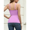 thumbnail image 5 of Charmo Womens Scoop Neck Tank Tops Wider Straps Cami Sleeveless Undershirts Built-in Bra, 5 of 8