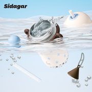 Sidagar 18 fl oz Leakproof Stainless Stee Insulated Water Bottle with Straw, Wide Mouth, Star Blue