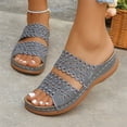 thumbnail image 4 of Willtoo Wedges Orthopedic Sandals for Women Comfortable Orthopedic Dressy Casual Summer Breathable Vacation Shoes Platform Floral Slides Sandals, 4 of 5
