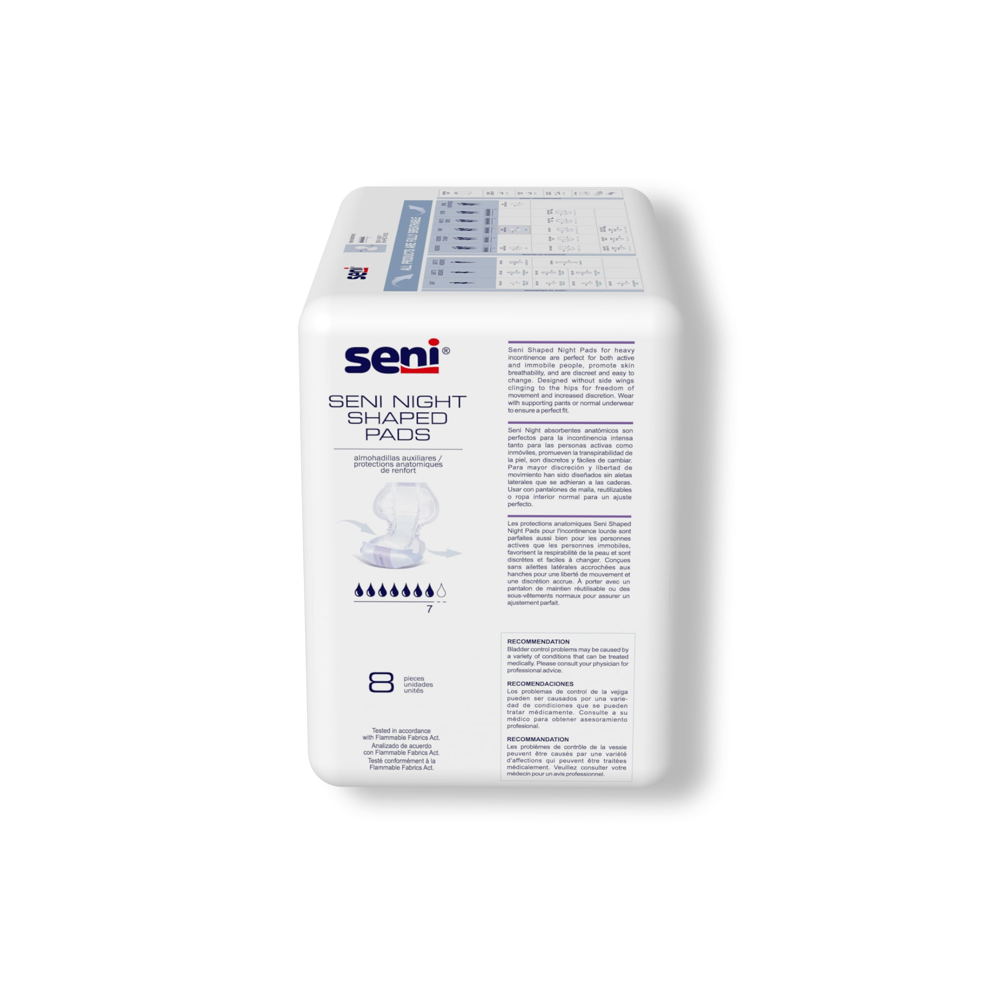 Seni Unisex Incontinence Liner Overnight 27" L S-PL08-PS1, 23, 48 Ct