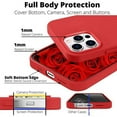 thumbnail image 3 of Entronix Silicone Soft Case Designed for iPhone 13 Pro Shockproof Durable Slim Fit, Red, 3 of 8