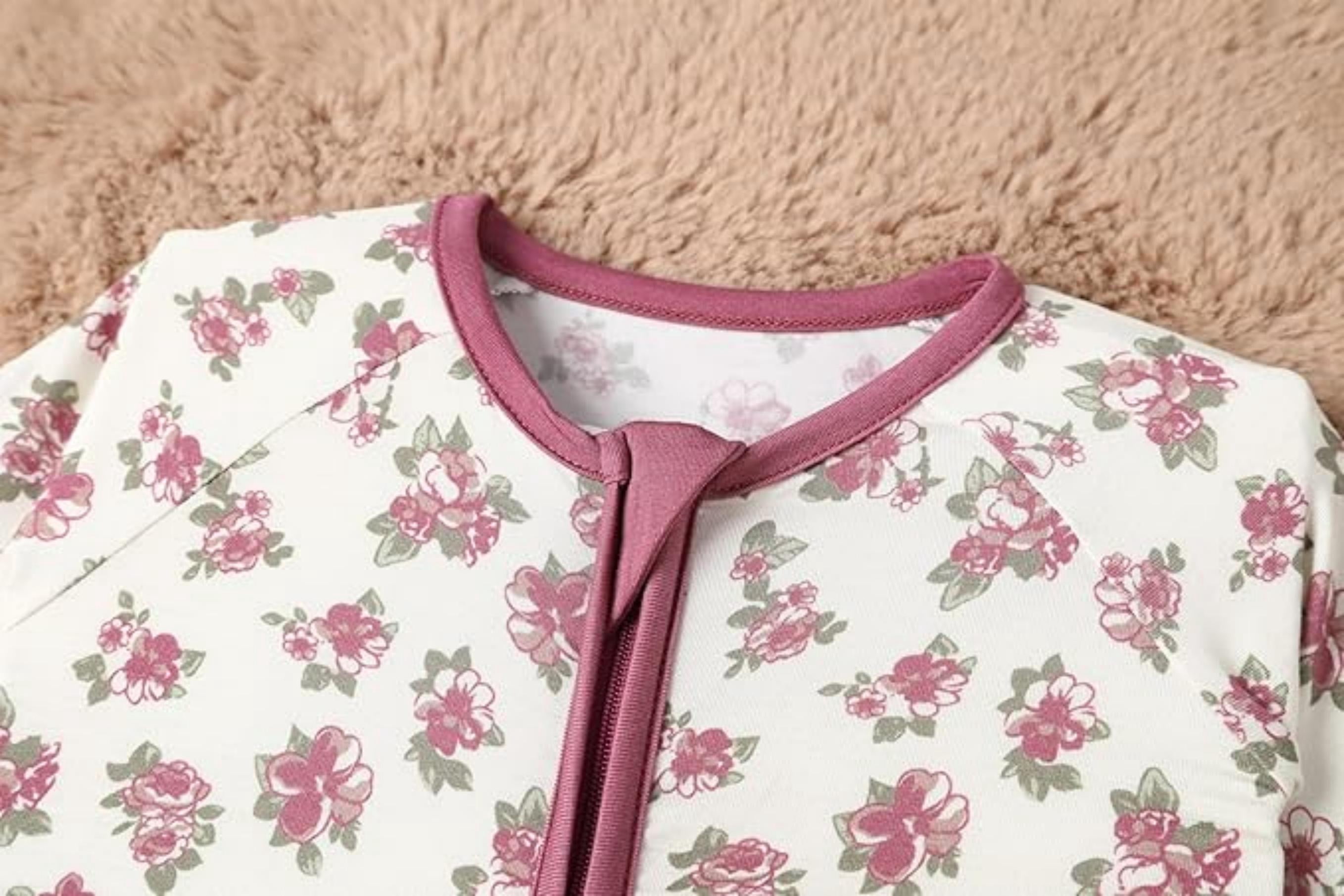 RomperinBox Bamboo Baby Pajamas ,Soft Zipper Long-Sleeved Baby Bodysuits Sleepwear for Newborns & Infants 0-24 Months,2 Pack Unisex Toddler Pajamas