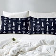 thumbnail image 4 of Erosebridal Ocean Anchor Lighthouse Sheet Set Twin,Nautical Theme Bedding Sets Twin Size,Breathable Bed Sheets Twin,Marine Decor,3pcs, 4 of 7
