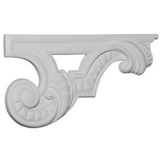 Ekena Millwork SB12X06SC-R 12.37 In. W X 6.62 In. H X .75 In. D Architectural Scroll Stair Bracket- Right