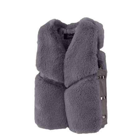 

kpoplk Kids Fleece Jacket Toddler Boys Girls Jacket Winter Warm Hooded Cotton Padded Coat Thicken Jackets Outerwear(Grey)