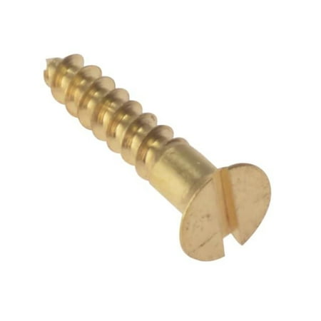 

Forgefix - Wood Screw Slotted CSK Solid Brass 2in x 6 Box 200