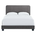 thumbnail image 6 of Modway Celine Channel Tufted Performance Velvet Full Platform Bed in Gray, 6 of 8