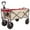A-Khaki & Red, variant on Collapsible Folding Wagon with 150Lbs Capacity, Outdoor Utility Wagon Cart with Wheels, Grocery Wagon for Sports, Camping, Garden and Shopping, 22"W X 13"D X 9"H Interior, Black
