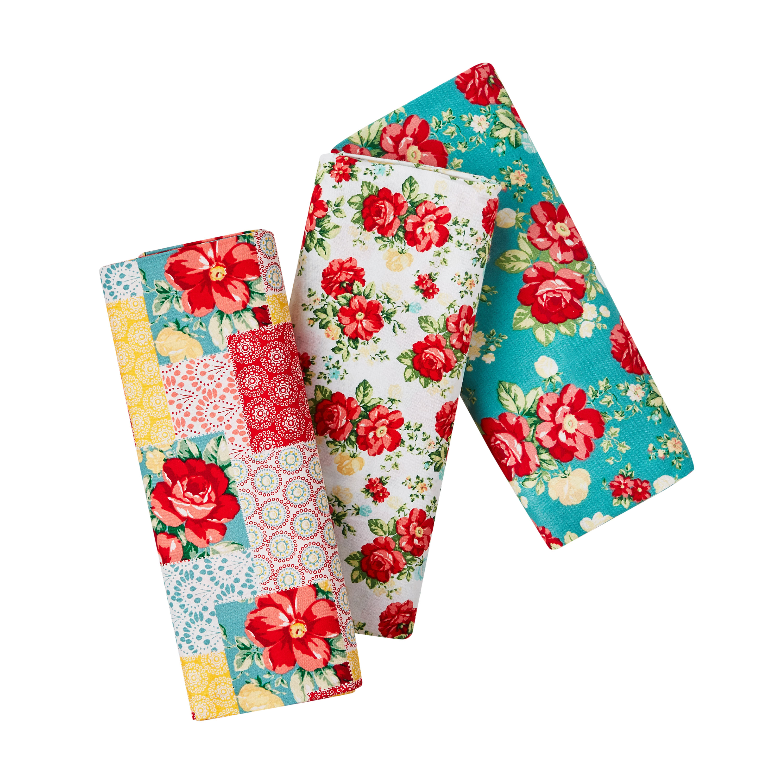 The Pioneer Woman 44" x 3 Yard Cotton Vintage Floral Precut Fabric, Teal