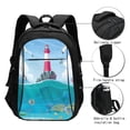 thumbnail image 3 of Fotbe Lighthouse Sea Port Mochila con Estampado y Puerto USB para Hombre y Mujer, Mochila Antirrobo, Mochila de Viaje, Mochila Escolar, Mochila Universitaria, 3 of 7