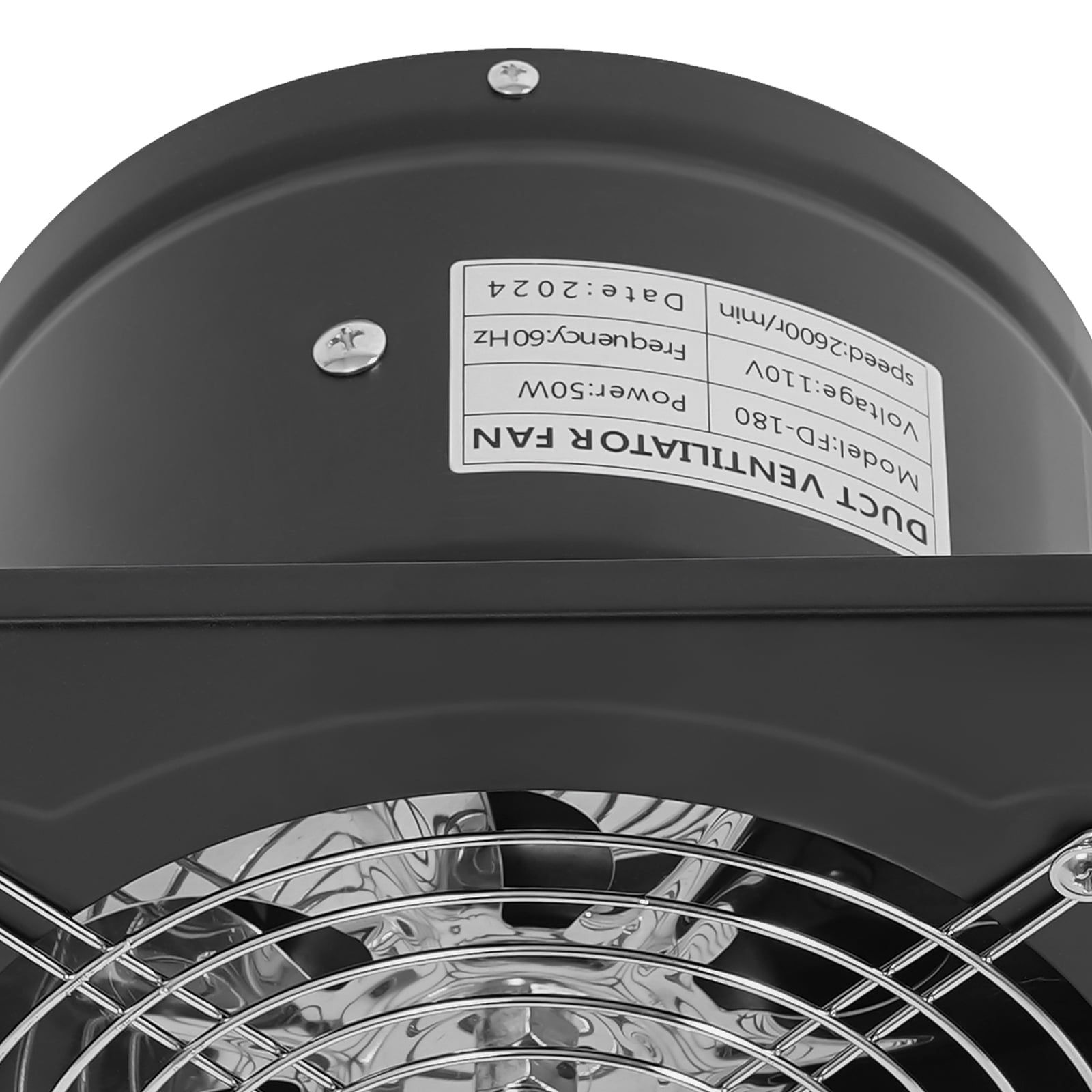 Wildnix Exhaust Fan with 50W Copper Wire Motor, 2600rpm Speed, Low Noise (60-70dB), Shock-Resistant Iron Construction, Easy to Clean, Ideal for Kitchen and Bathroom