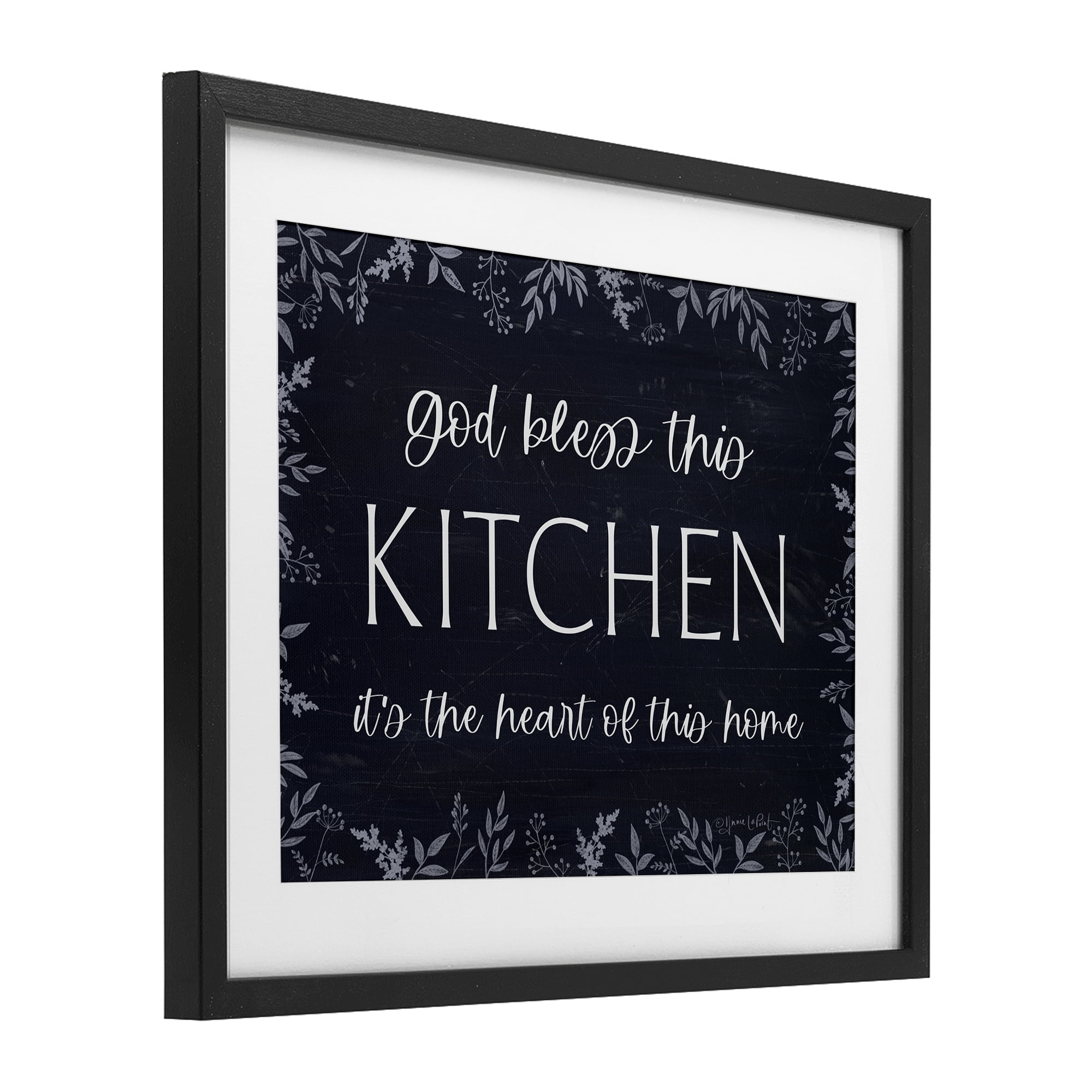 Stupell Industries Kitchen Heart Of This Home Black Framed Print Under Glass, design by Annie LaPoint
