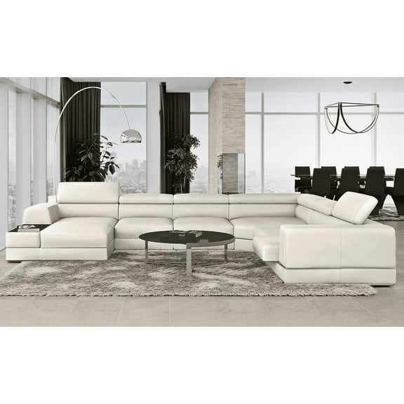 MofitHome,Modular Genuine Leather Corner Sectional