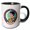 Black/White, variant on 3drose, Louis Male Name, Moon, Man, and a Cheetah Head. Cool Gift for a Man, 11oz Mug