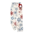 thumbnail image 3 of Mens Soft Flannel Christmas Pajama Pants Cute Xmas Tree Reindeer Snowflake Straight Lounge Pants, 3 of 3