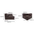 thumbnail image 7 of Moe's Home Collection Form Corner Chair Espersso Brown Leather, 7 of 7