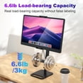 thumbnail image 3 of Portable Monitor Stand Holder for 6-18.5 Inch,Universal Desktop Version Expandable Display Base Adjustable Portable Monitor Desktop Clamp,Long Stand,T, 3 of 7