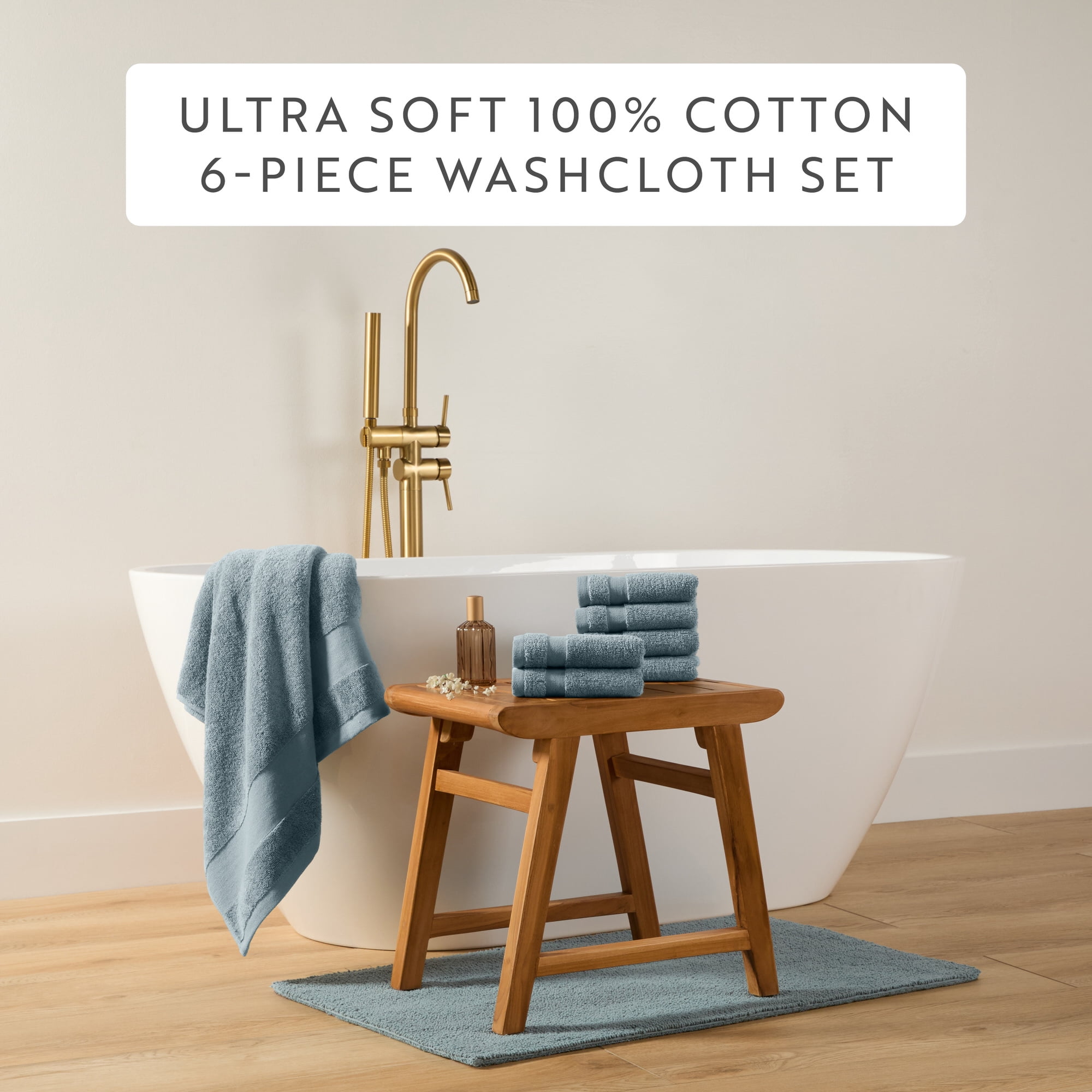 Hotel-Quality Bath, Hand and Wash Towel Sets - 100% Ring Spun Cotton, Ultra Plush, Absorbent