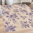 thumbnail image 1 of Botanical Decorative Rug, Vintage Floral Pattern Victorian Classic Royal Inspired Plants Modern Art, Quality Carpet for Bedroom Dorm and Living Room, 6 Sizes, Dark Lavender, by Ambesonne, 1 of 4