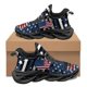 thumbnail image 1 of Zapatillas de tenis con estampado de águila y bandera estadounidense para mujer y hombre, para otoño e invierno, para trabajar al aire libre, transpirables, cómodas y suaves, planas, 1 of 6