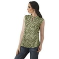 thumbnail image 3 of Moomaya Printed Mandarin Collar Tunic Sleeveless Casual Tank Top Summer Wear, 3 of 6