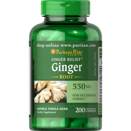 Puritan's Pride Ginger Root 550 mg-200 Capsules