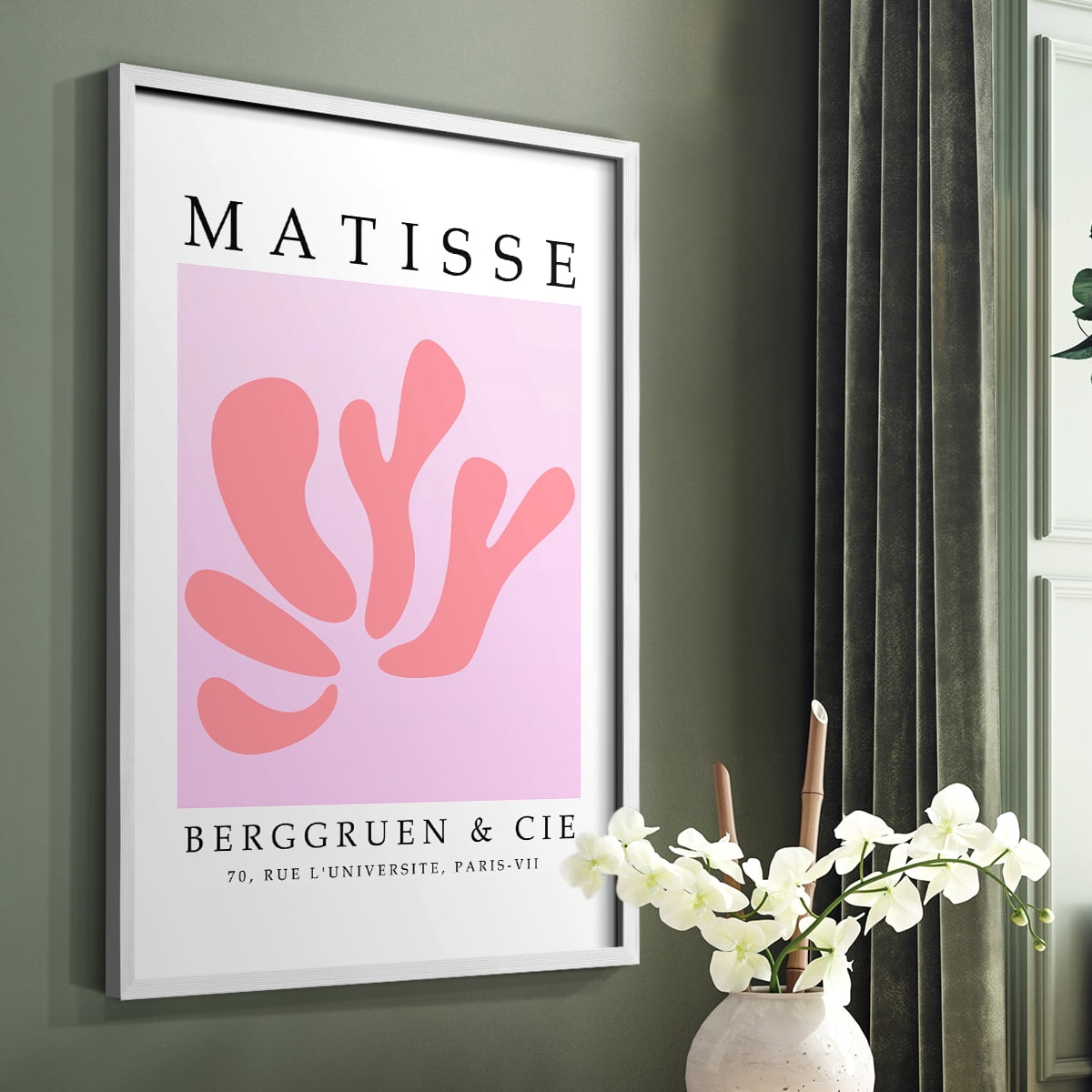 Matisse CXXXIV Framed Print in White Solid Wood 11 x 14 Framed Print