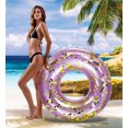 thumbnail image 3 of CoTa Global Inflatable Ring Pool Float - Stylish Confetti Pool Float Premium UV Resistant Swim Tube Floats for Adults and Kids, Heavy Duty Inflatable Pool Rings for Beach, Lake, 36 Inch - Purple Gold, 3 of 7