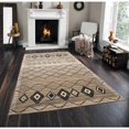 thumbnail image 2 of Pyramid Decor Area Rugs for Living room Area Rugs Clearance 5x7 Runner Rug, Brown Area Rug Modern Geometric Space Design 5X7, 2 of 6