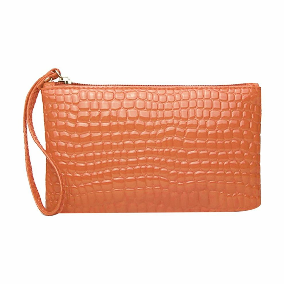 Red Oil Tan Leather Zipper Pouch with Lining Options, Concealed Carry