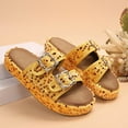 thumbnail image 5 of Mostsola Women's Cork Footbed Sandals Platform Sequin Summer Beach Slides with Adjustable Buckle, 5 of 9