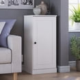 thumbnail image 3 of Palace Imports 100% Solid Wood 3-shelf Bookcase with Adjustable Shelves and Solid Door, White, 3 of 5