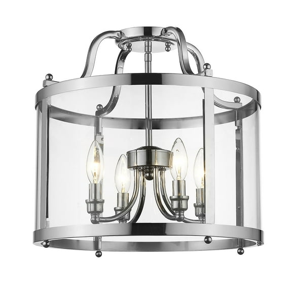 Golden Lighting 1157-Sf Payton 4 Light 16" Wide Semi-Flush Ceiling Fixture - Chrome