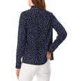 thumbnail image 6 of MODA NOVA Junior's Long Sleeve Button Down Polka Dots Shirt Blue M, 6 of 6