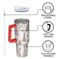 thumbnail image 4 of White Christmas Tree Pattern Tumbler with Handle and Lid,40oz Double Wall Vacuum Insulated Tumbler,Cups Gift for Women and Men, 4 of 7