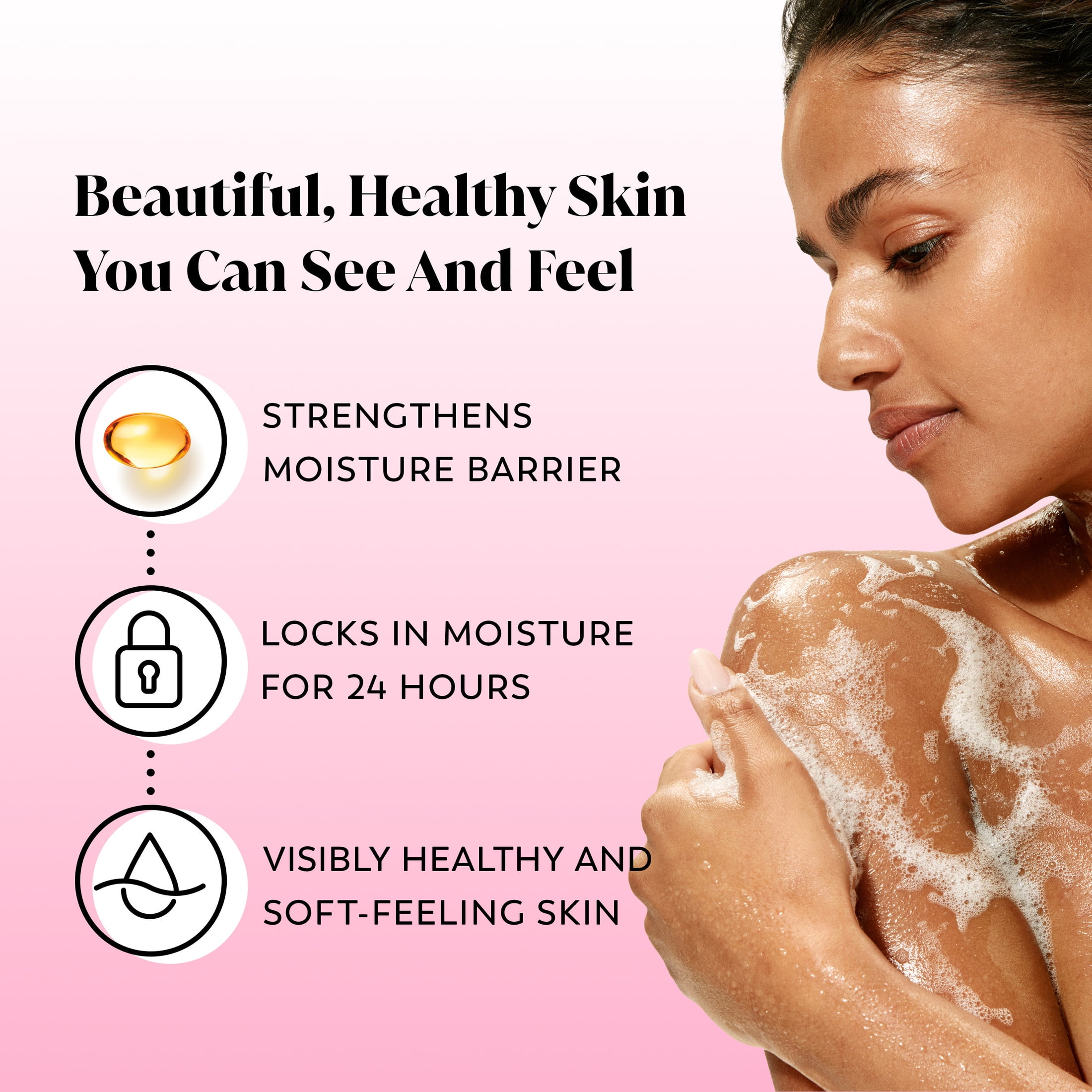 Olay Ultra Moisture Soothing Body Wash with Oat Extract, 22 fl oz, Moisturizing Body Wash for Sensitive Skin