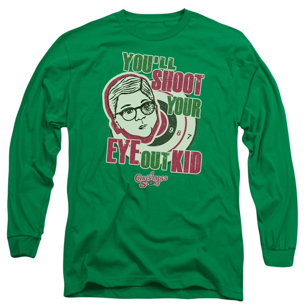 Youth Long Sleeves Tee inspired by A Christmas Story Ralphie Youll Shoot Your Eye Out.