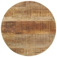 thumbnail image 3 of vidaXL Nesting Rough Mango Wood and Iron Round End Table, Brown (Set of 2), 3 of 6