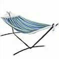 thumbnail image 3 of OUTDOOR WIND Hamac Réglable pour 2 Personnes avec Support en Acier Robuste de 10 Pieds et Barres d'Écartement, Capacité de 550 Lb, Étui de Transport Portable Inclus pour Intérieur Extérieur, 3 of 4